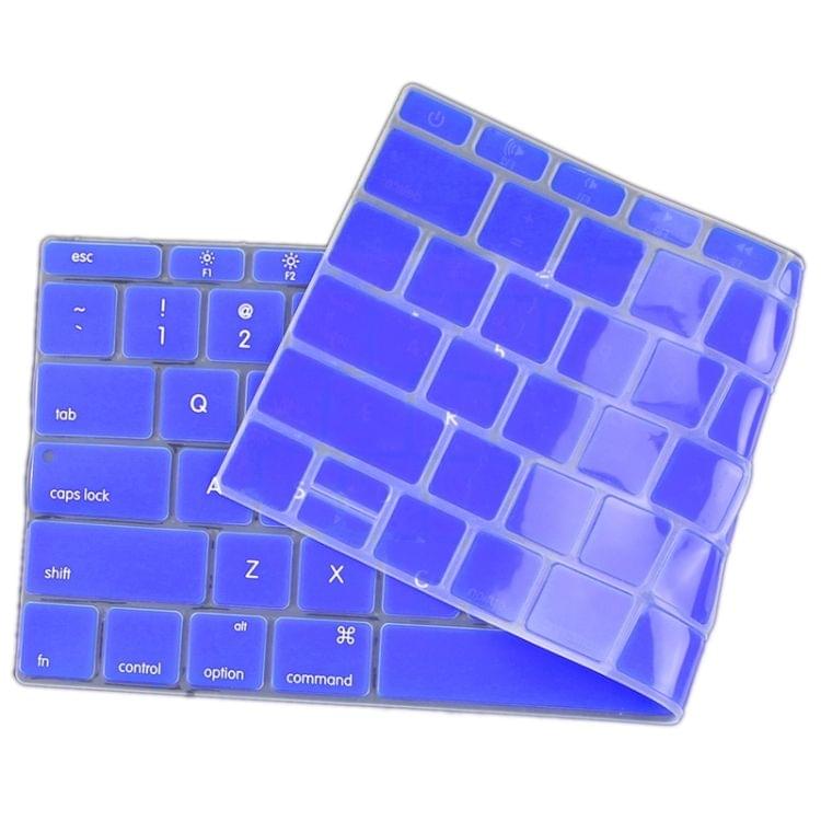 Soft 12 inch Silicone Keyboard Protective Cover Skin for new MacBook, American Version(Dark Blue)
