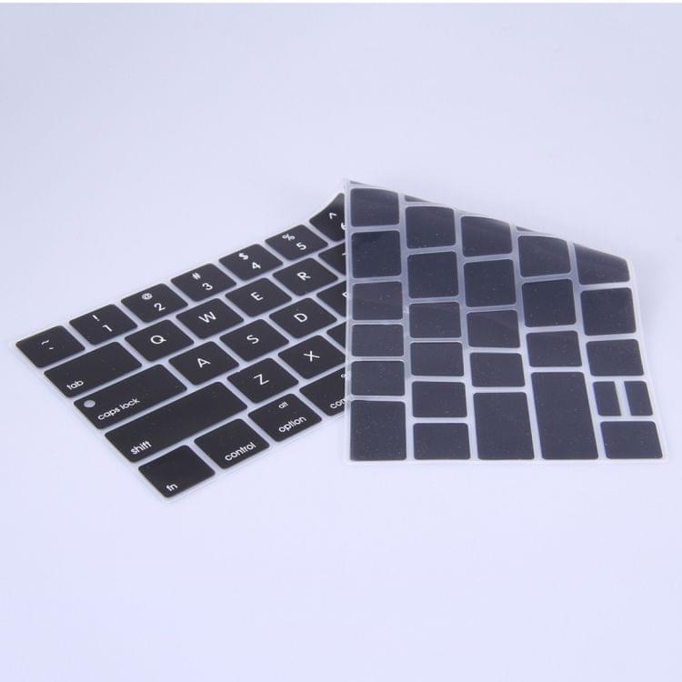 Silicone Keyboard Protector for MacBook Pro 13.3 inch with Touch Bar (2016) / A1706 & A1708, US Version(Black)