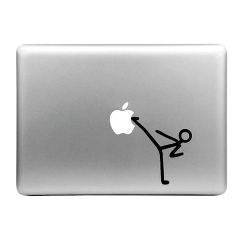 Hat-Prince Kick Apple Pattern Removable Decorative Skin Sticker for MacBook Air / Pro / Pro with Retina Display, Size: M