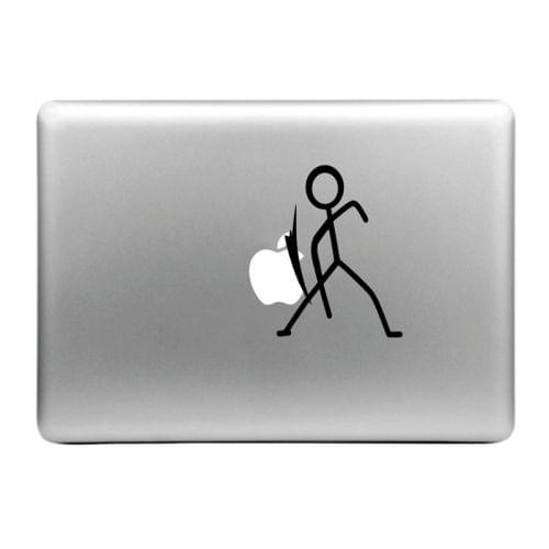 Hat-Prince Chop the Apple by Hand Pattern Removable Decorative Skin Sticker for MacBook Air / Pro / Pro with Retina Display, Size: S