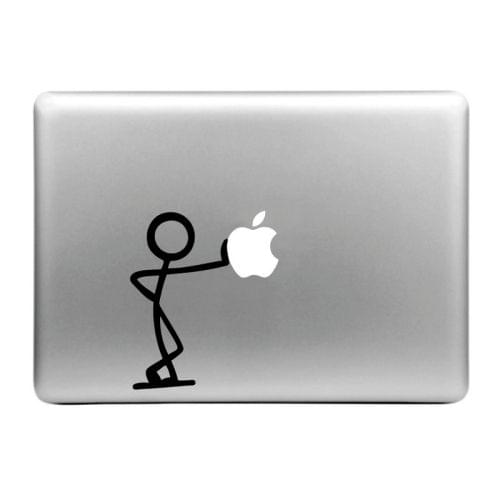 Hat-Prince Single Hand Leaned Against the Apple Pattern Removable Decorative Skin Sticker for MacBook Air / Pro / Pro with Retina Display, Size: S