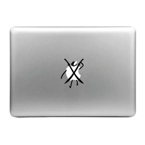 Hat-Prince Double Knives Little Person Pattern Removable Decorative Skin Sticker for MacBook Air / Pro / Pro with Retina Display, Size: S
