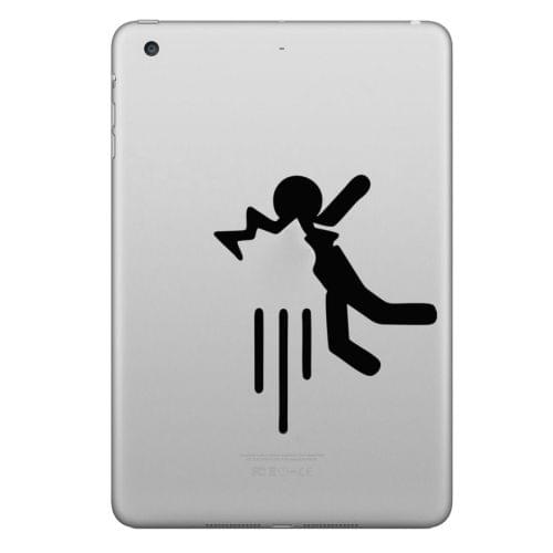 ENKAY Hat-Prince Apple Hit the Person Pattern Removable Decorative Skin Sticker for iPad mini / 2 / 3 / 4