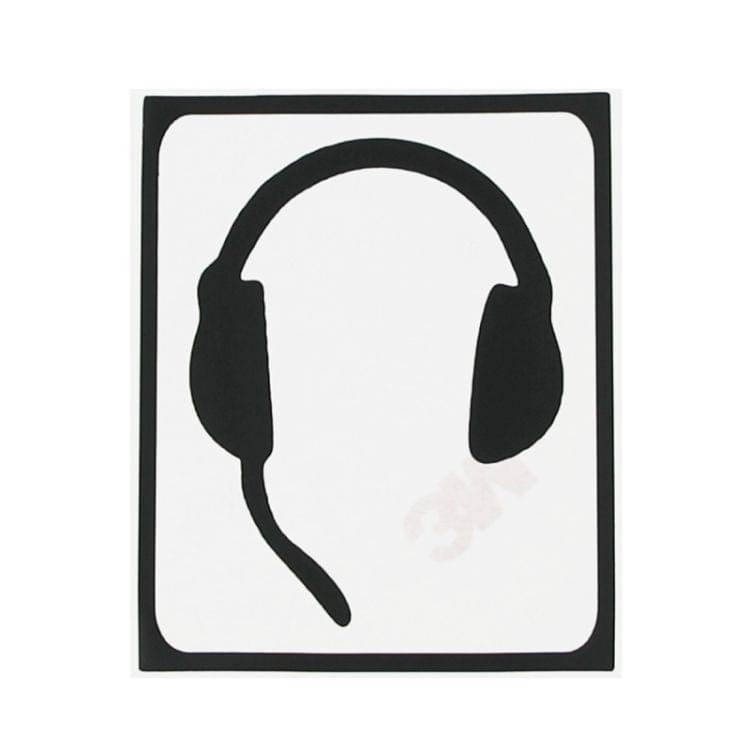 Hat-Prince Earphones Pattern Removable Decorative Skin Sticker for MacBook Air / Pro / Pro with Retina Display