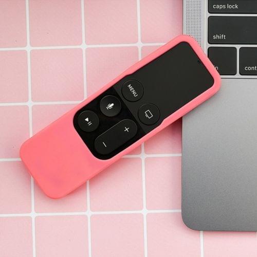 5F01 Somatosensory Remote Control Anti-fall Silicone Protective Cover for Apple TV 4, with Lanyard(Pink)