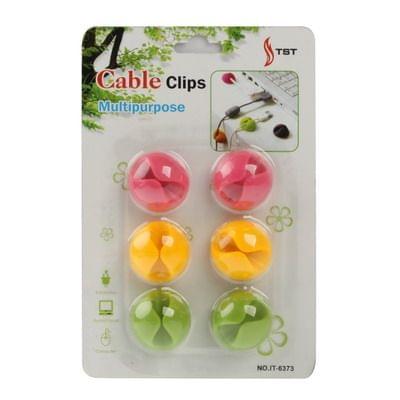 6 x Multipurpose Cable Clips Cable Drop Organizer