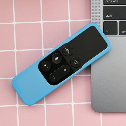 5F01 Somatosensory Remote Control Anti-fall Silicone Protective Cover for Apple TV 4, with Lanyard(Blue)