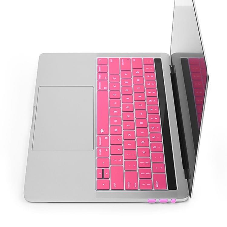 5 in 1 Silicone Anti Dust Plug Protective Cover for MacBook Pro 13.3 inch A1706 (2016 - 2017), MacBook Pro 13.3 inch A1708 (2016 - 2017), MacBook Pro 15.4 inch A1707 (2016 - 2017)(Pink)