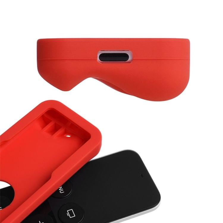 For Apple TV 4th Siri Remote Controller Shockproof Silicone Protective Case Pouch(Red)