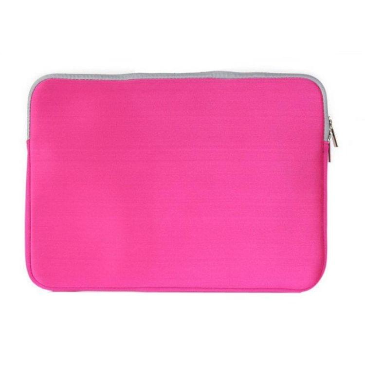 Double Pocket Zip Handbag Laptop Bag for Macbook Air 13 inch(Magenta)