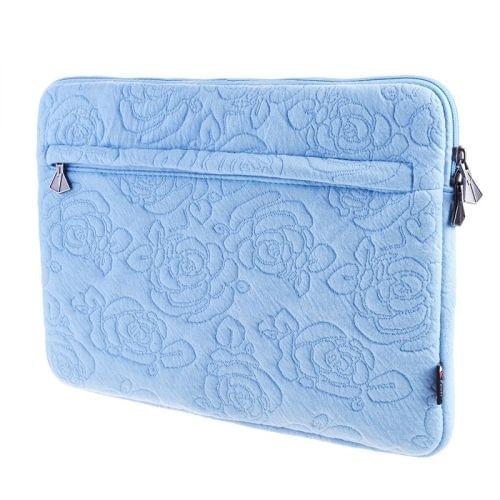 Rose Pattern Neoprene Fashion Sleeve Bag Laptop Bag for MacBook 13.3 inch (Blue)