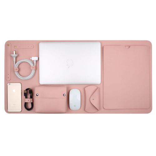 5 in 1 Exclusive designed Fashion  Laptop Bag  for MacBook Pro 13.3 inch /MacBook Air 13.3 inch（set）(Pink)