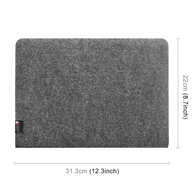 Portable Stylish Business Felt Sleeve Bag Protective Case for MacBook 13.3 inch (Dark Gray)