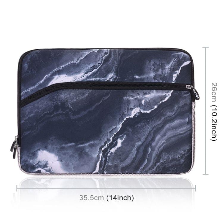 Simple Marble Pattern Neoprene Fashion Sleeve Bag Laptop Bag for MacBook 13.3 inch (Black)