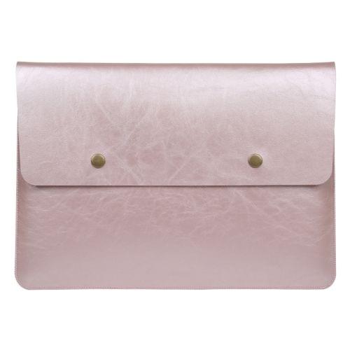 Flip Cover Laptop Microfiber Leather Inner Bag for MacBook 12 inch(Rose Gold)