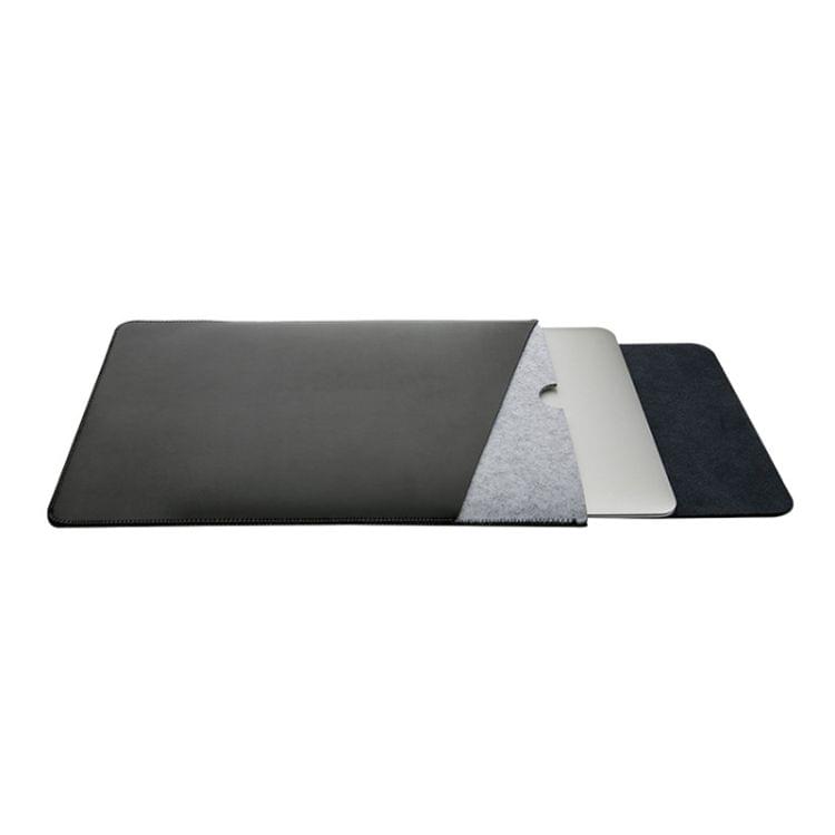 Laptop Microfiber Leather Double Layer Inner Bag for Macbook Air Retina 13.3 inch (Black)