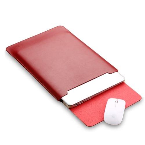 Laptop Microfiber Leather Inner Bag for MacBook Pro 13.3 inch A1708 (2016 - 2017) / A1706 (2016 - 2017) (Wine Red)