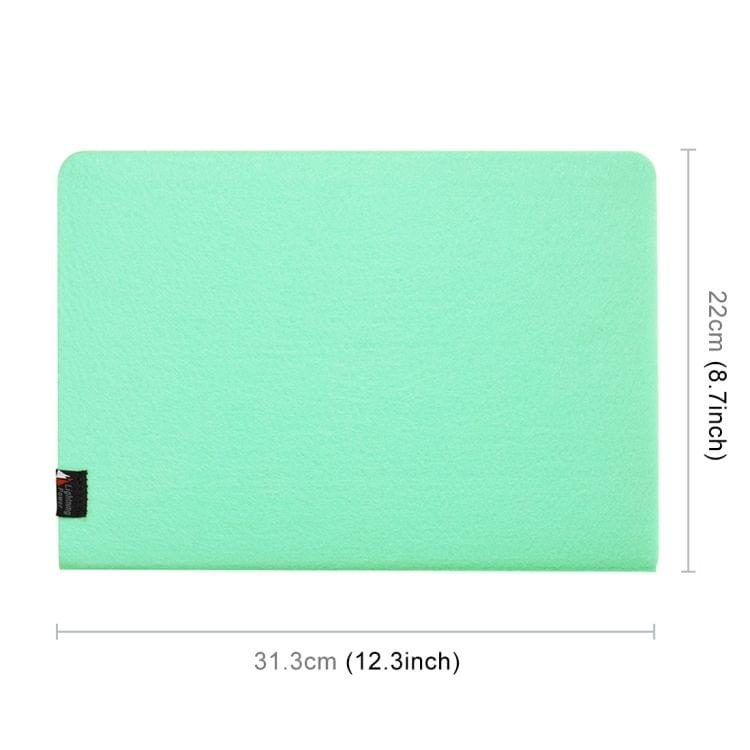 Portable Stylish Business Felt Sleeve Bag Protective Case for MacBook 13.3 inch (Green)
