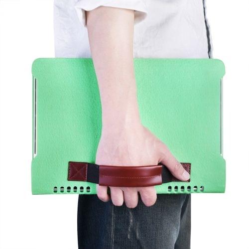 Portable Stylish Business Felt Sleeve Bag Protective Case for MacBook 13.3 inch (Green)