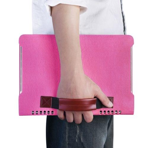 Portable Stylish Business Felt Sleeve Bag Protective Case for MacBook 13.3 inch (Pink)