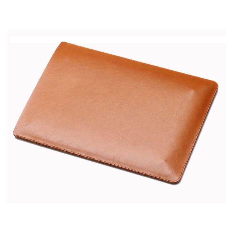 Laptop PU Leather Double Inner Bag for MacBook Air 11.6 inch (Light Brown)
