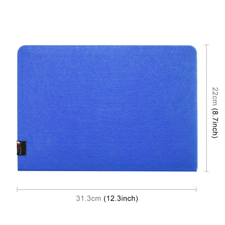 Portable Stylish Business Felt Sleeve Bag Protective Case for MacBook 13.3 inch (Blue)
