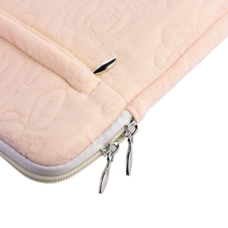 Rose Pattern Neoprene Fashion Sleeve Bag Laptop Bag for MacBook 13.3 inch (Pink)