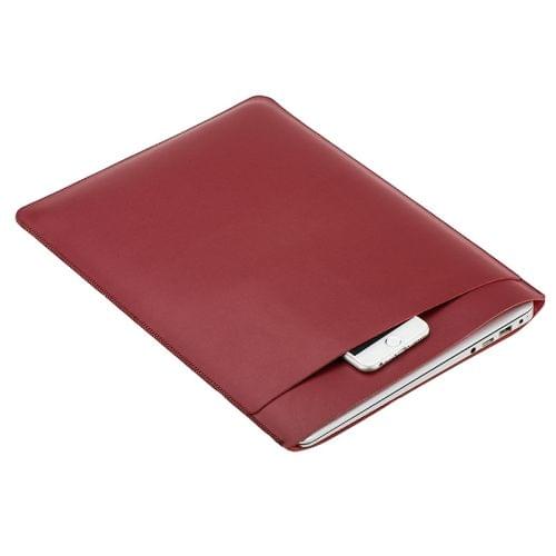 Laptop PU Leather Double Inner Bag for MacBook Pro 15.4 inch A1707 (2016 - 2017)(Red)