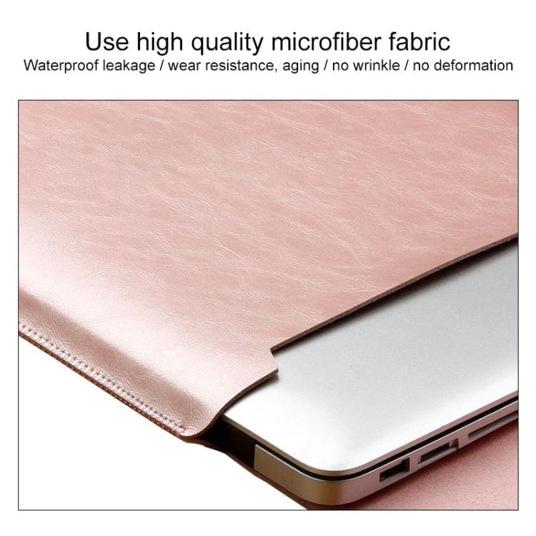 Laptop Crazy Horse Texture Fur Felt Inner Bag for MacBook 11.6 inch(Champagne Gold)