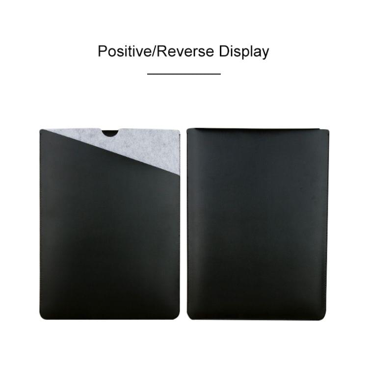 Laptop Microfiber Leather Double Layer Inner Bag for MacBook Air 11.6 inch A1465 (2012 - 2015) / A1370 (2010 - 2011)(Black)