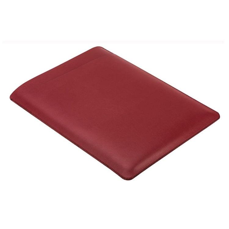 Laptop PU Leather Double Inner Bag for MacBook Pro 13.3 inch (Red)