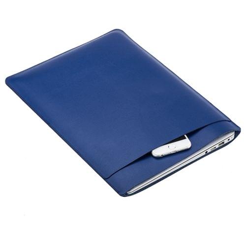 Laptop PU Leather Double Inner Bag for Macbook Air Retina 13.3 inch (Blue)