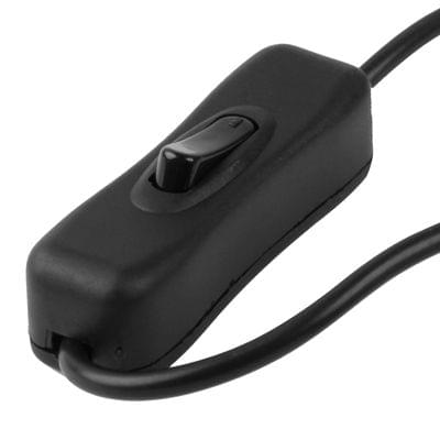 5.5 x 2.1mm DC Power Plug Male to Female Extension Connector Cable with ON / OFF Switch, Length: 30cm(Black)