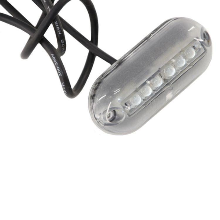 6 LEDs Underwater Fishing Light IP68 Waterproof Boat Night Light Water Landscape Lighting for Marine Boat, Cable Length: 1.2m, DC 12V(Blue Light)