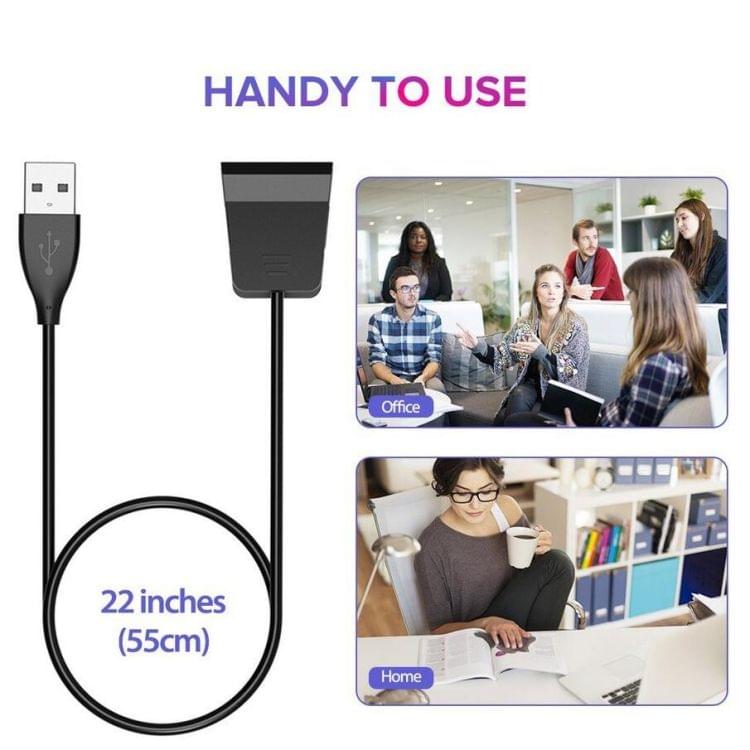 FITBIT Alta Hr Universal USB Cable with Reset Button, Length: 55cm(Black)