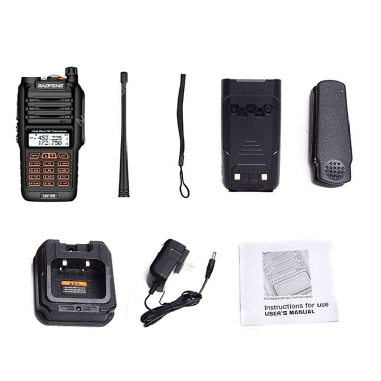 BaoFeng BF-UV9R 5W Waterproof Dual Band Radio Handheld Antenna Walkie Talkie, EU Plug