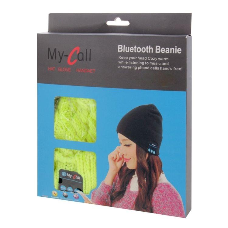 My-Call Bluetooth Headset Beanie Knitted Warm Winter Hat for iPhone 6 & 6s / iPhone 5 & 5S / iPhone 4 & 4S and Other Bluetooth Devices(Green)