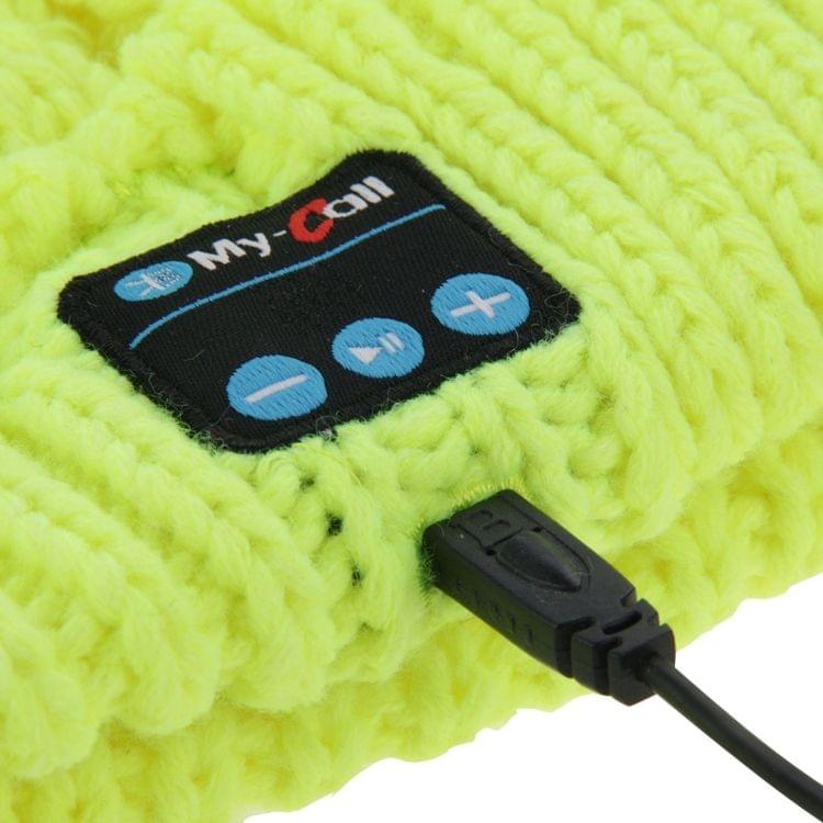My-Call Bluetooth Headset Beanie Knitted Warm Winter Hat for iPhone 6 & 6s / iPhone 5 & 5S / iPhone 4 & 4S and Other Bluetooth Devices(Green)
