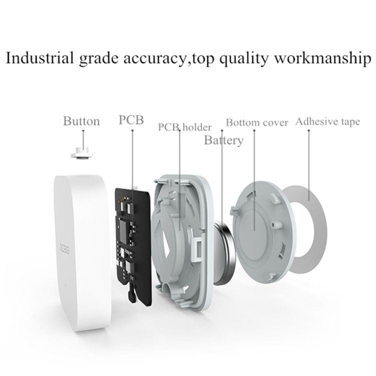 Original Xiaomi Aqara Smart Temperature Humidity Environment Sensor Smart Control via Mihome APP Zigbee Connection, Support Air Pressure, with the Xiaomi Multifunctional Gateway Use (CA1001) (White)