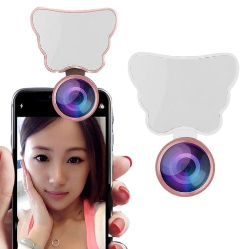 RK28 Multi-function Beauty Selfie Light LED Selfie Clip Flash Fill Light with HD 4K Wide / 50X HD Macro Lens (White)