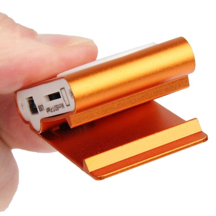 TF (Micro SD) Card Slot MP3 Player with Metal Clip(Orange)