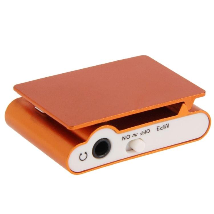 TF (Micro SD) Card Slot MP3 Player with Metal Clip(Orange)