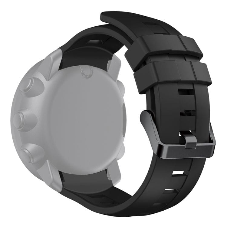 For Suunto Ambit3 Vertical Silicone Watch Bands, Width: 24mm(Black)