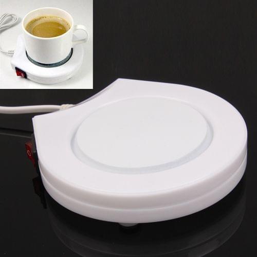 Electronic Coffee Cup Warmer Plate Beverage Heater Warm-keeper (US Plug)(White)