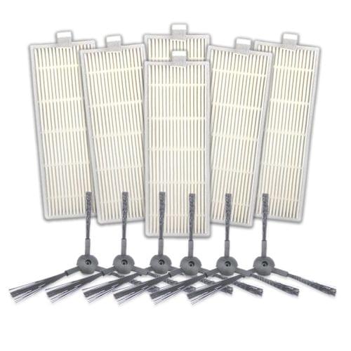 XI227 3 Pairs K614 Side Brushes *3+ 6 PCS I207 Filters for ILIFE A4 A4S A6