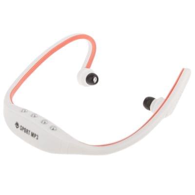 Sport MP3 Player Headset with TF Card Reader Function, Music Format: MP3 / WMA (White + Red)