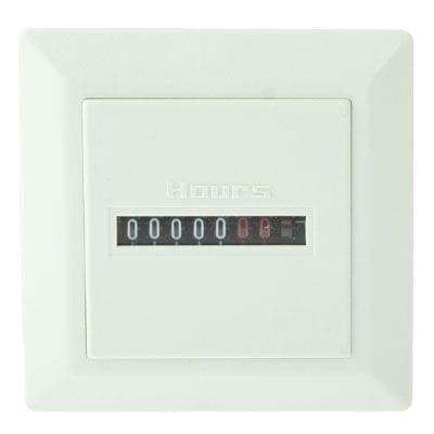 HM-1 AC Hour Meter, Time Setting Range: 0-99,999.99 Hours(White)