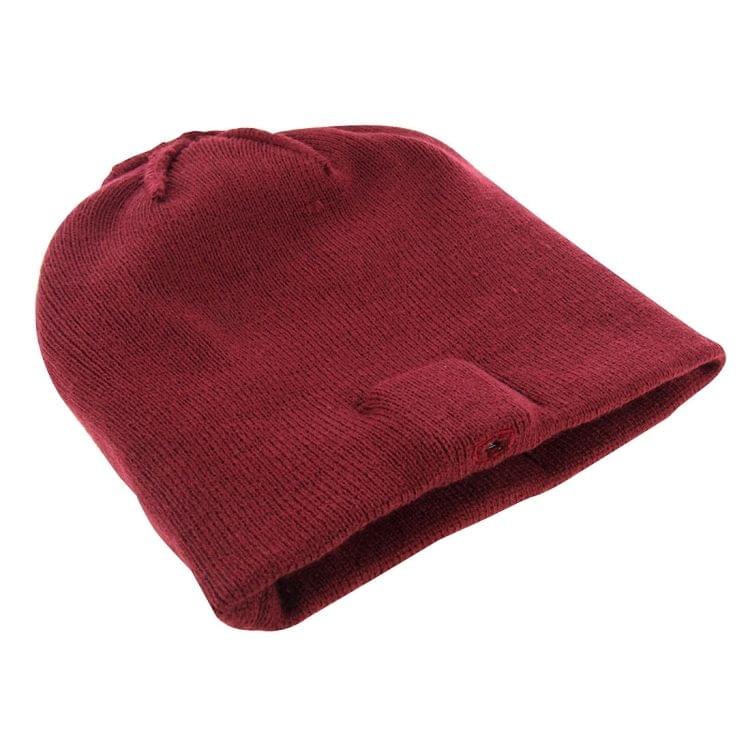 Knitted Bluetooth Headset Warm Winter Hat with Mic for Boy & Girl & Adults (Wine Red)