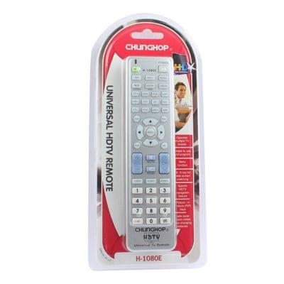 Chunghop Universal TV Remote Control with Specific HDTV Navigation Feature (H-1080E)(Silver)