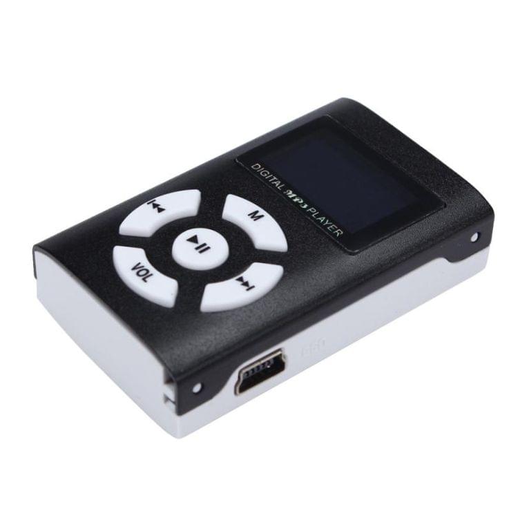 Portable TF (Micro SD) Card Slot MP3 Player with LCD Screen(Black)